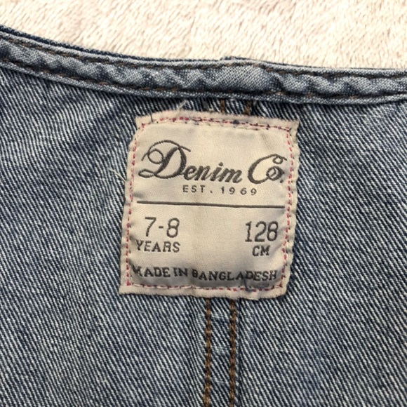 Girls Denim Jumper size 7-8 - Picture 3 of 3
